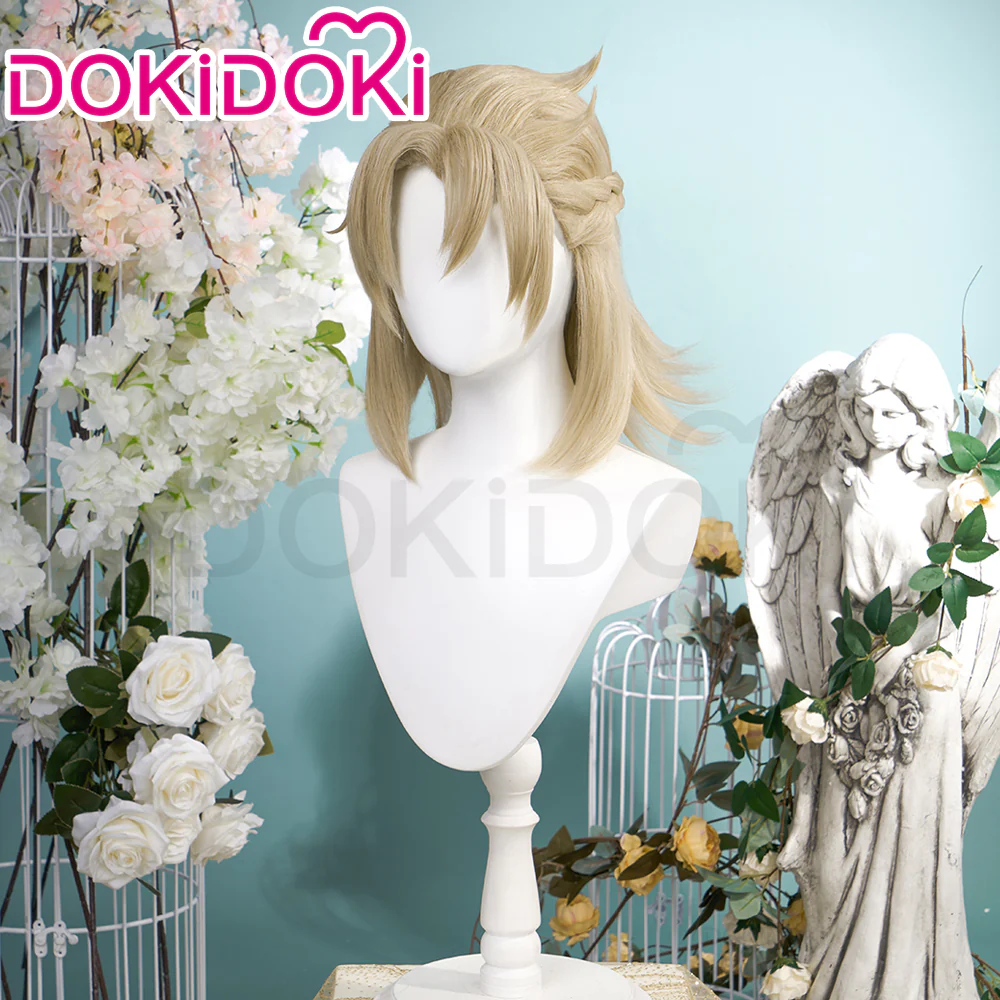 【Ready For Ship】DokiDoki Game Genshin Impact Cosplay Albedo Wig Short Straight Linen Wig Men - Image 3