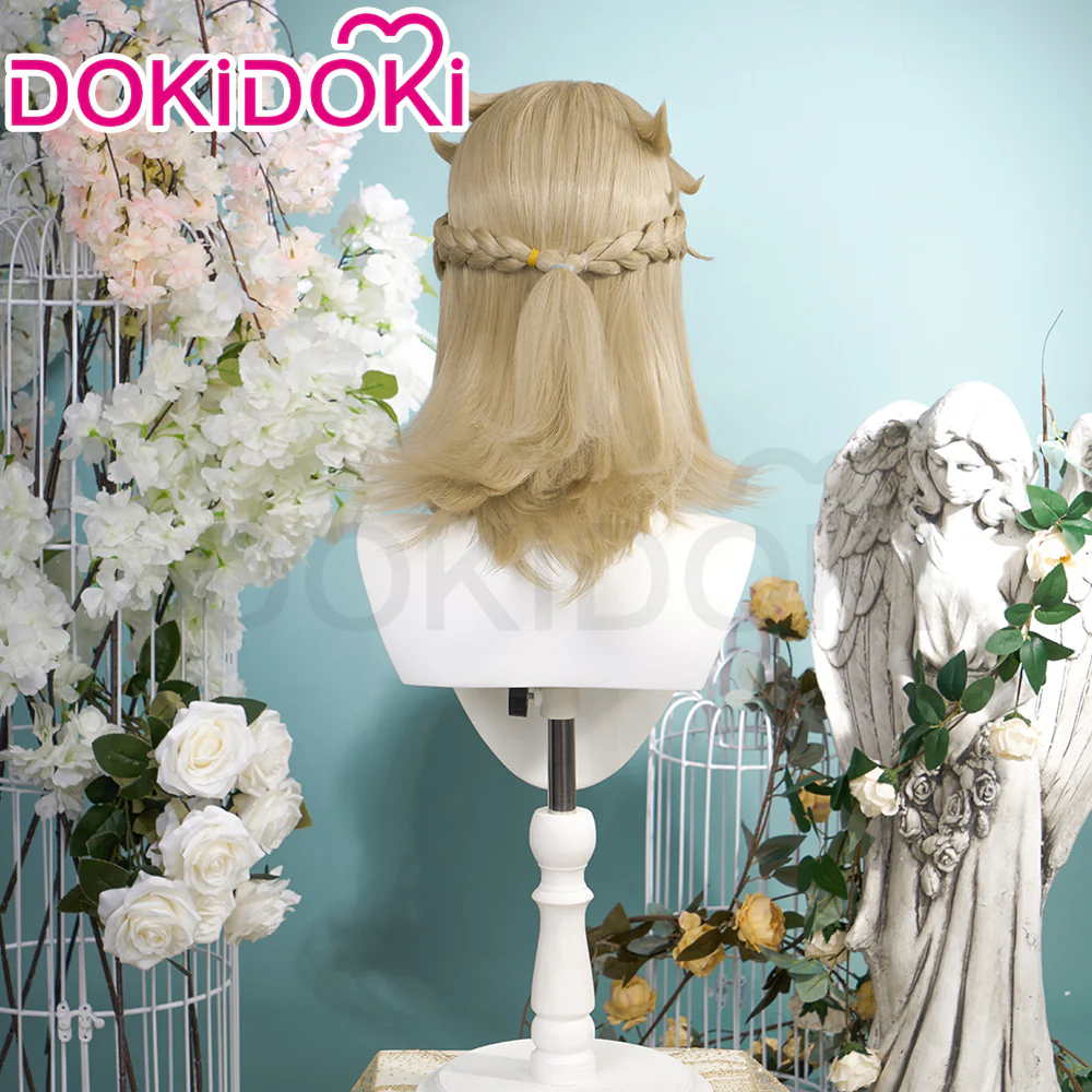 【Ready For Ship】DokiDoki Game Genshin Impact Cosplay Albedo Wig Short Straight Linen Wig Men - Image 4