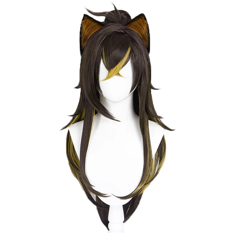 【Ready For Ship】DokiDoki Game Genshin Impact Cosplay Dehya Cosplay Wig / Ear Clip / Ear Sumeru Long Brown - Image 4