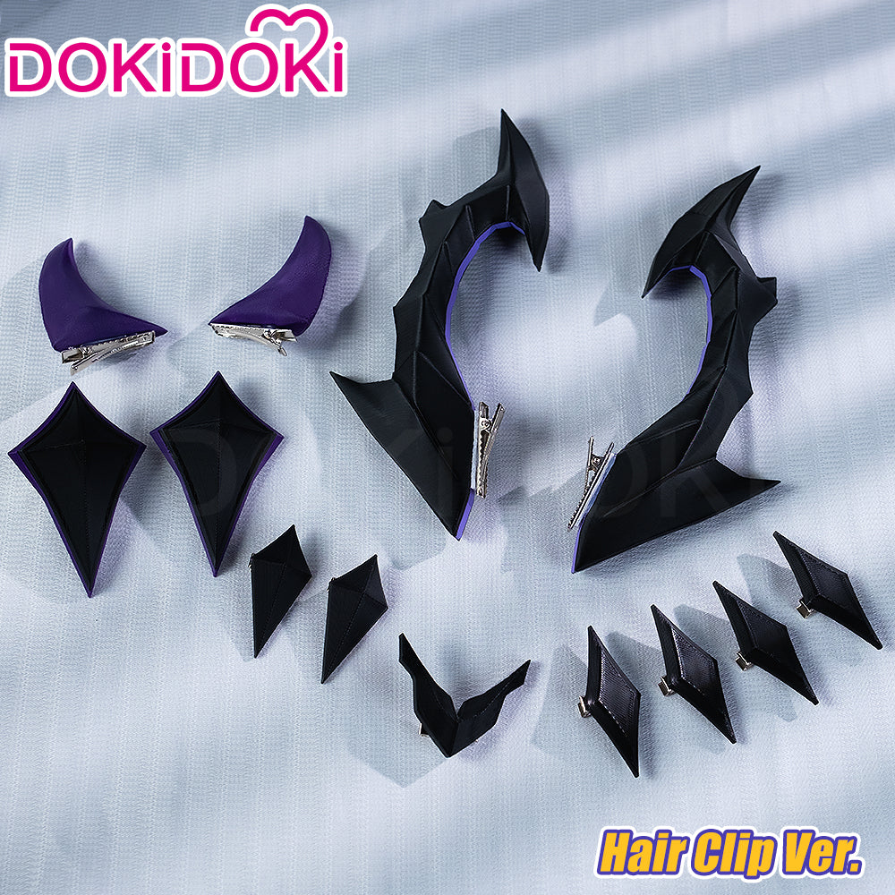 【Ready For Ship】DokiDoki Game Genshin Impact Cosplay Durin Purple Wig Song of the Welkin Moon / Head Accessory - Image 7