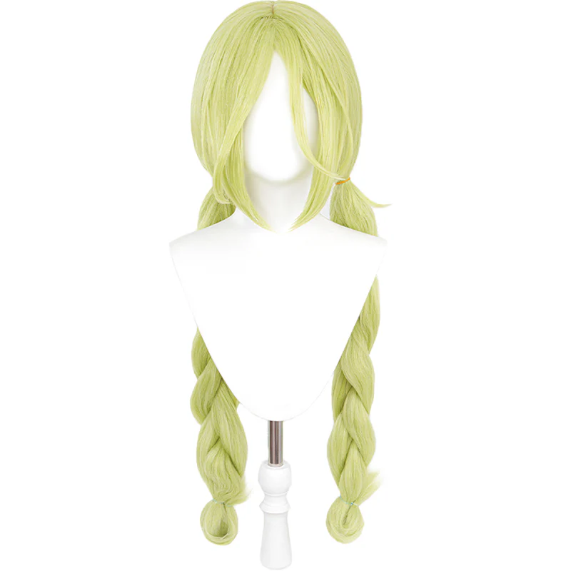 【Ready For Ship】DokiDoki Game Genshin Impact Cosplay Eremite Floral Ring Dancer Wig Long Green Braid - Image 4