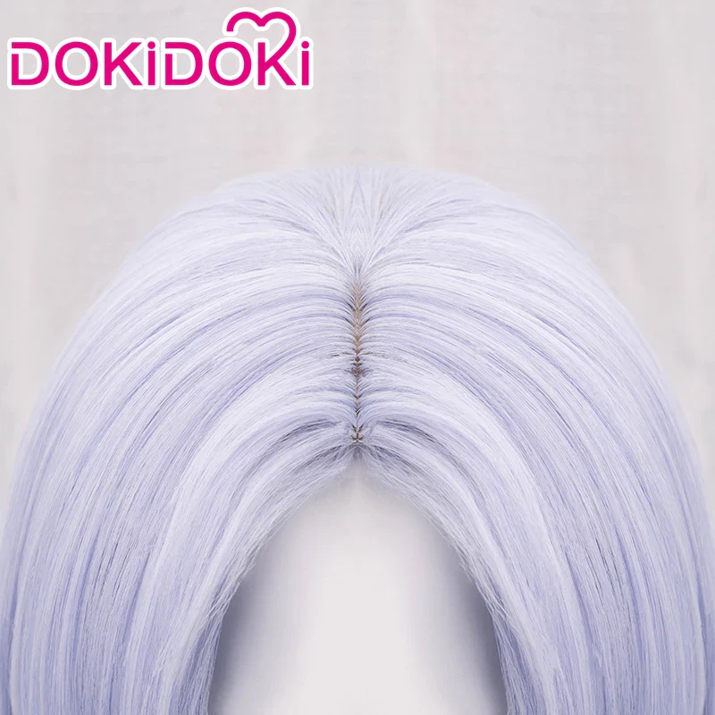 【Last Batch】DokiDoki Game Genshin Impact Cosplay Fatui Harbinger Cryo Cicin Mage Cosplay Wig Short Blue - Image 4