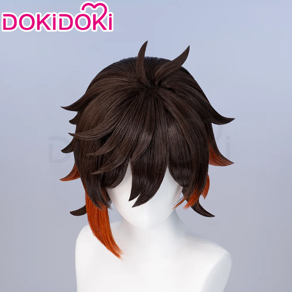 DokiDoki Game Genshin Impact Cosplay Zhongli Wig Zhong Li Gradient Long Wig - Image 4