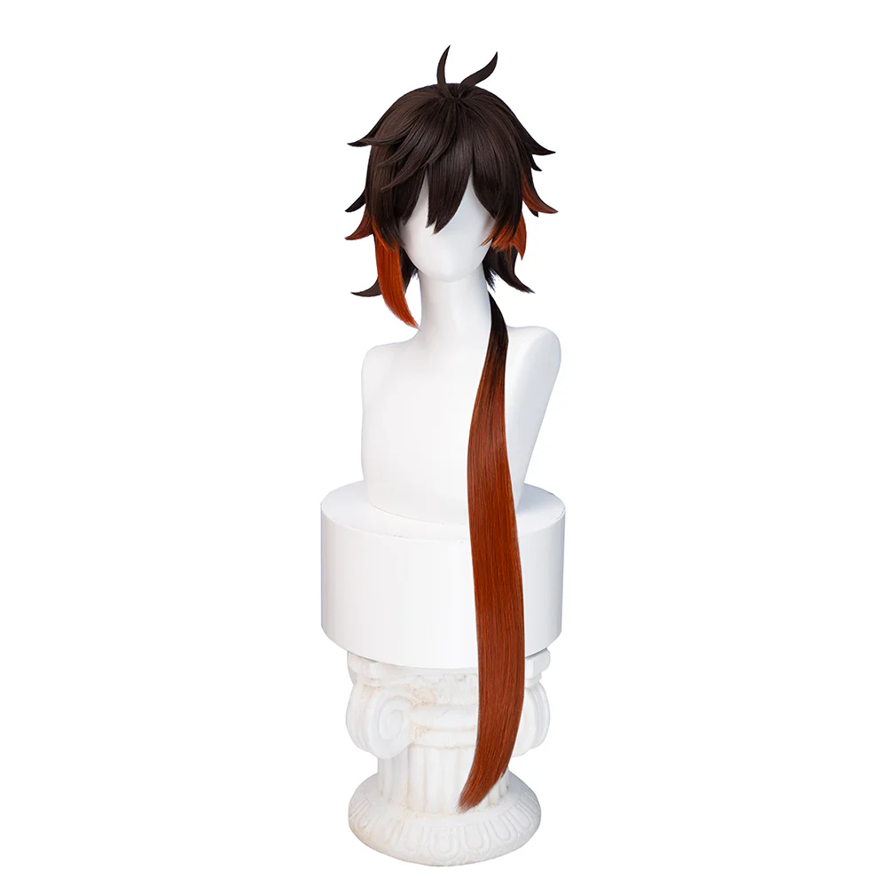 DokiDoki Game Genshin Impact Cosplay Zhongli Wig Zhong Li Gradient Long Wig - Image 5