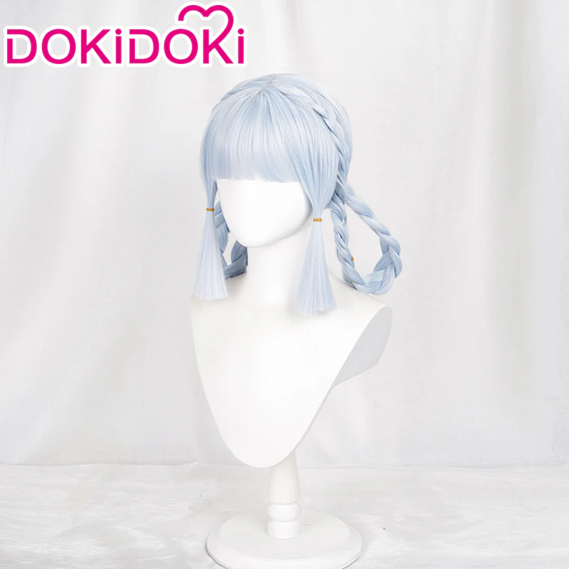 【Ready For Ship】DokiDoki Game Genshin Impact Cosplay Kamisato Ayaka Springbloom Missive Wig Long Blue Hair - Image 2