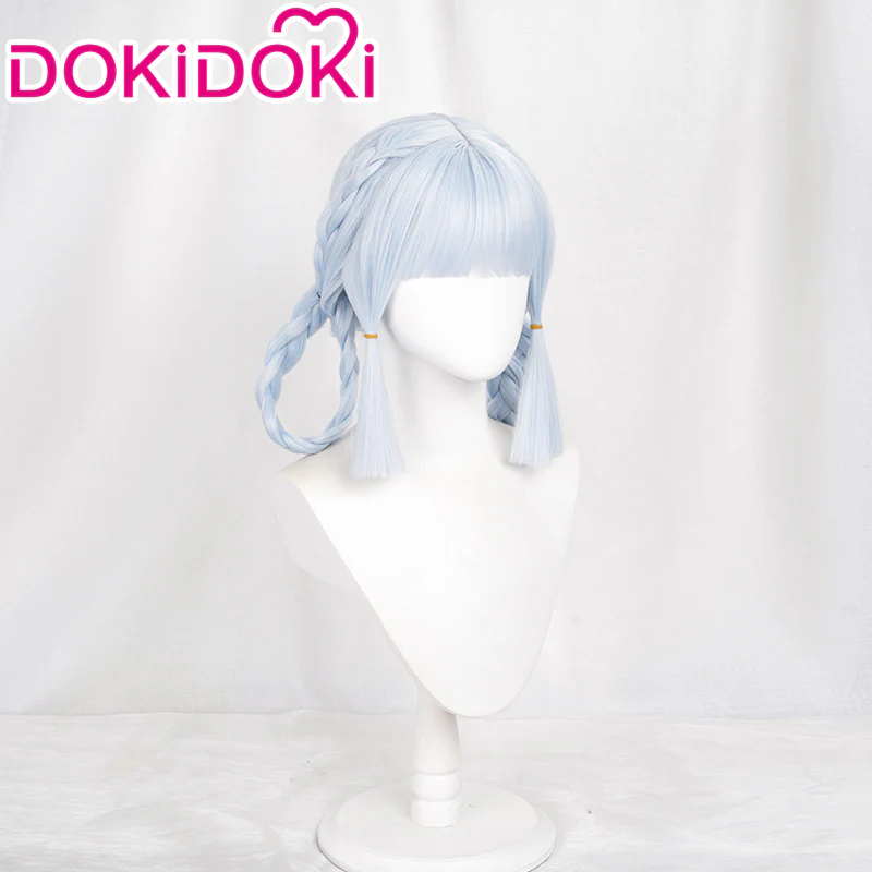【Ready For Ship】DokiDoki Game Genshin Impact Cosplay Kamisato Ayaka Springbloom Missive Wig Long Blue Hair - Image 3