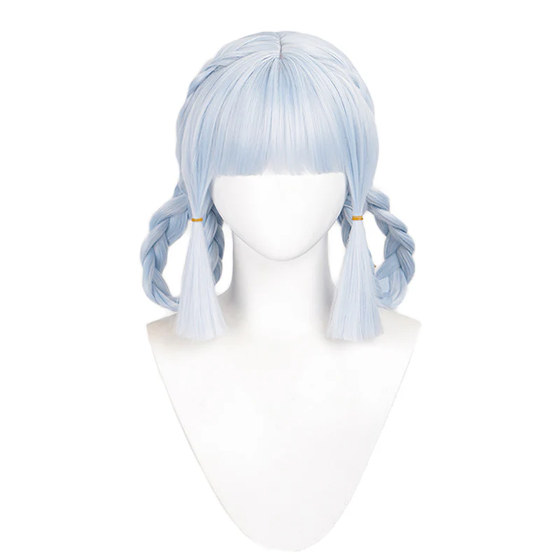 【Ready For Ship】DokiDoki Game Genshin Impact Cosplay Kamisato Ayaka Springbloom Missive Wig Long Blue Hair - Image 5