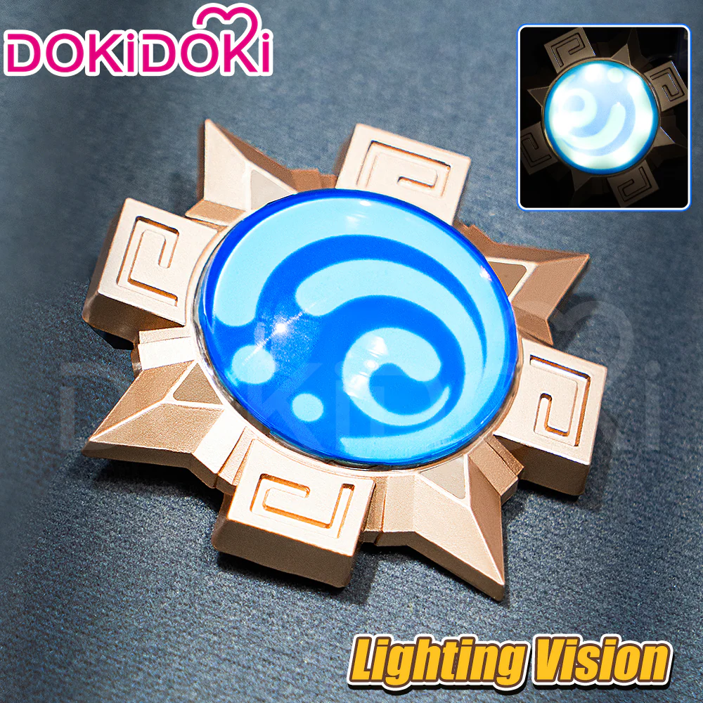 【 Ready For Ship】【Lighting Vision】DokiDoki Game Genshin Impact Cosplay Metal Props LED Metal Accessories Vision Prop Natlan - Image 2