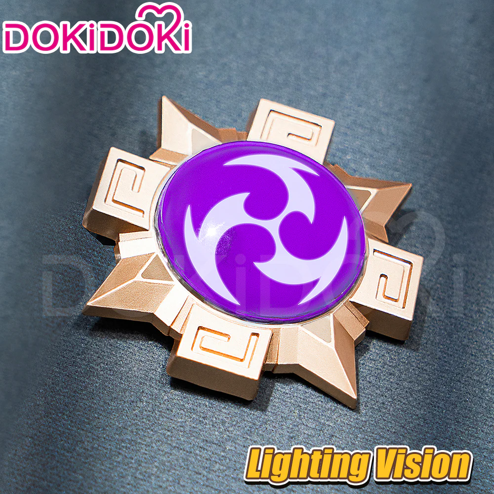 【 Ready For Ship】【Lighting Vision】DokiDoki Game Genshin Impact Cosplay Metal Props LED Metal Accessories Vision Prop Natlan - Image 5