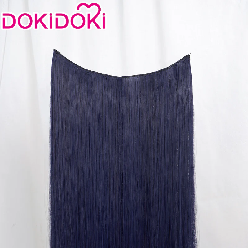 【Ver 2 Ready For Ship】DokiDoki Game Genshin Impact Cosplay Scaramouche Wig Wanderer Short Dark Blue - Image 8