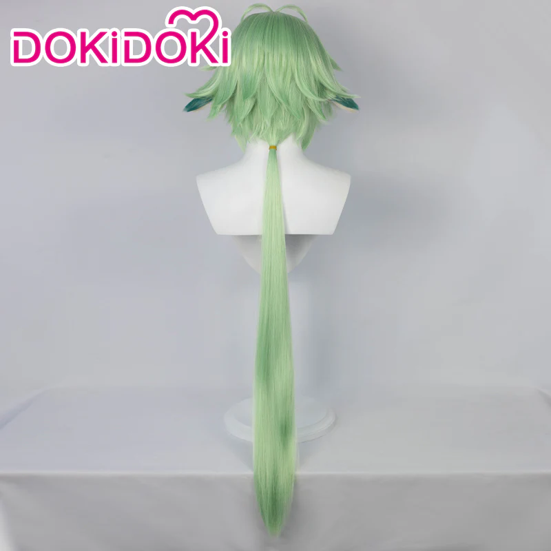 【Ready For Ship】DokiDoki Game Genshin Impact Cosplay  Sucrose   Wig Long Green - Image 3