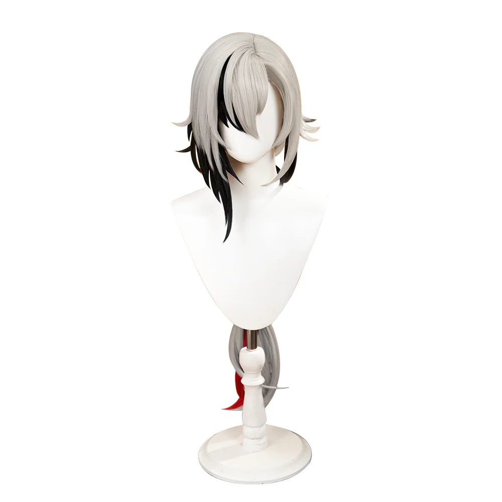 【Partially Ready For Ship】DokiDoki Game Genshin Impact Fontaine Fatui Harbinger Cosplay The Knave Arlecchino Wig Long Straight White Red Gradient Hair / Ear Clip / Wefts / Childhood Ver. / Youth Ver. / Boss Ver. - Image 8