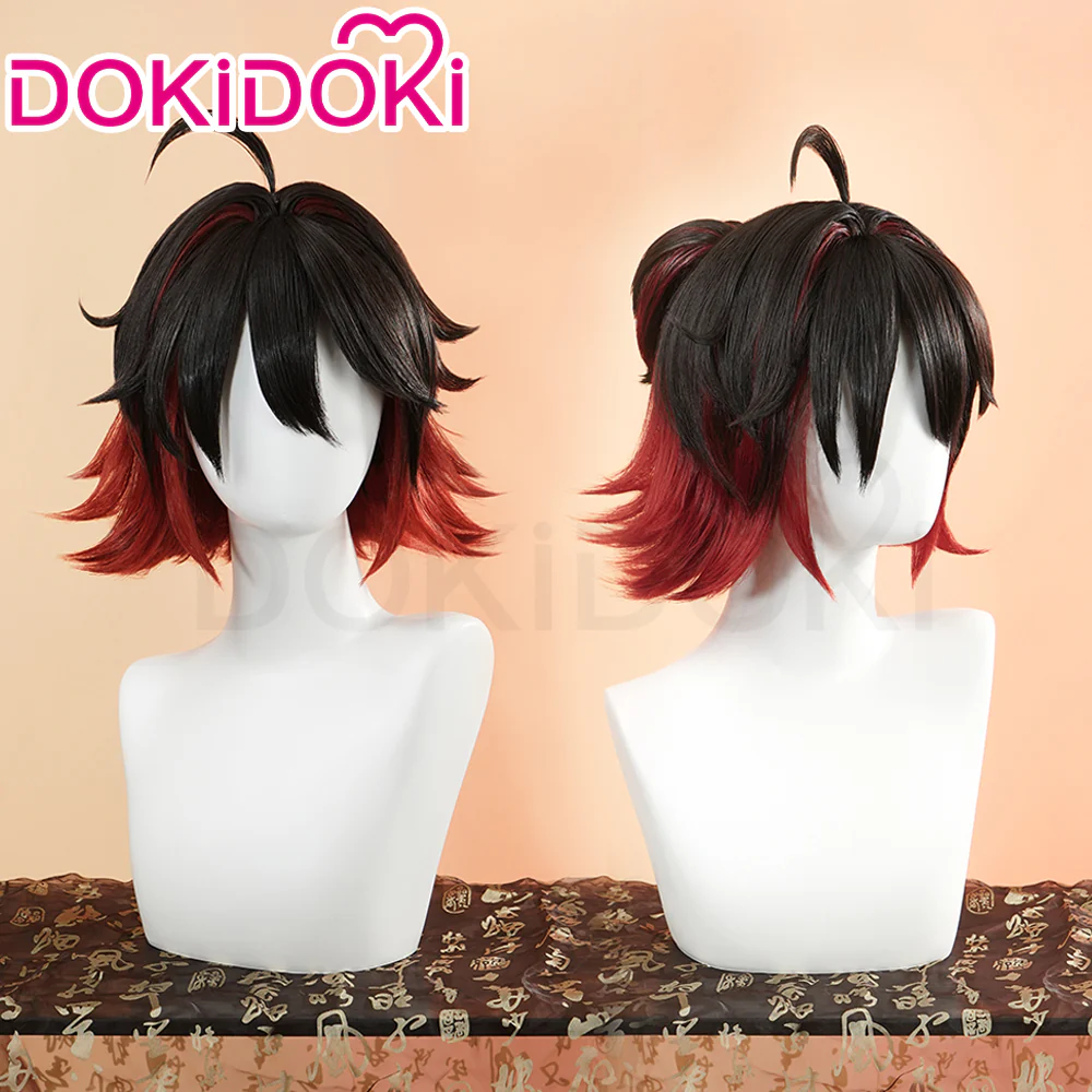 DokiDoki Game Genshin Impact GaMing Cosplay Wig Short Brown Ga Ming