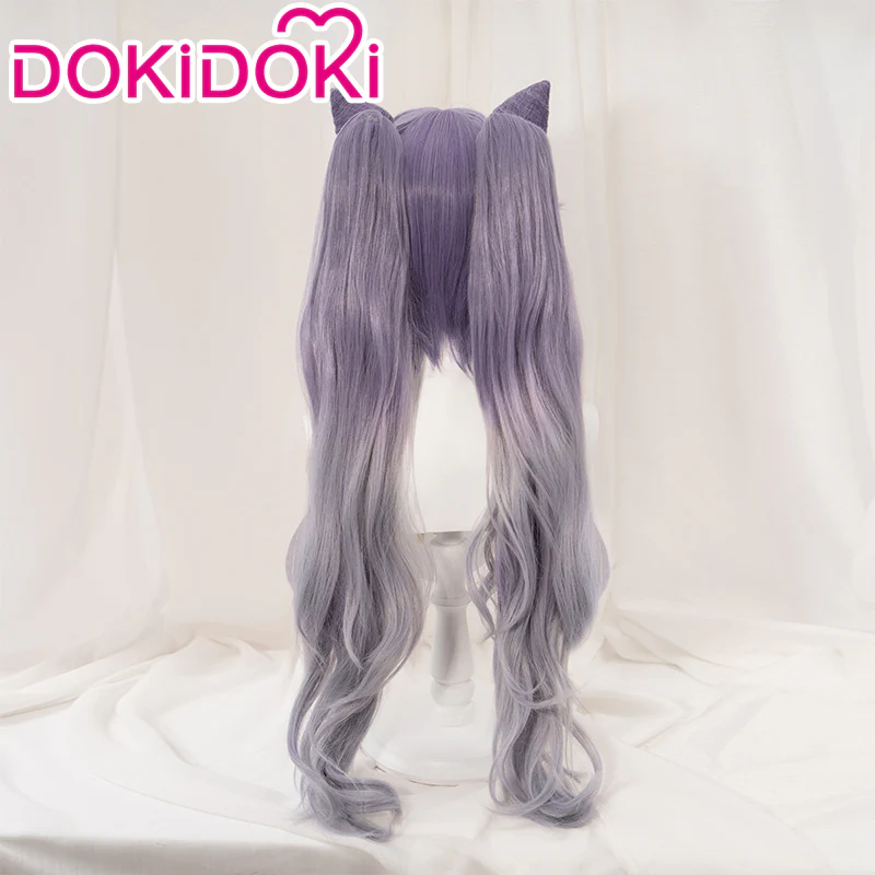 【Ready For Ship】DokiDoki Game Genshin Impact Keqing Cosplay Wig Ke Qing Gradient Ver - Image 4