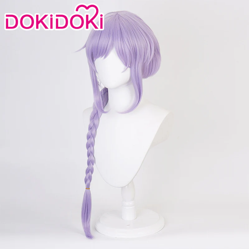 【Ready For Ship】DokiDoki Game Genshin Impact QiQi Cosplay Wig Long Light Purple Halloween - Image 2