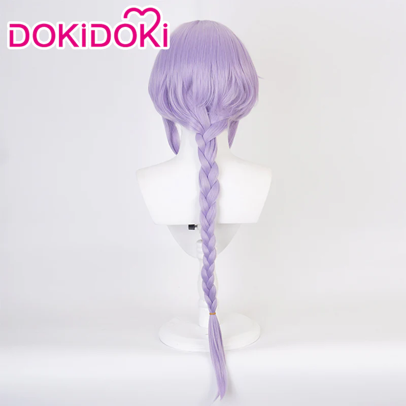 【Ready For Ship】DokiDoki Game Genshin Impact QiQi Cosplay Wig Long Light Purple Halloween - Image 3