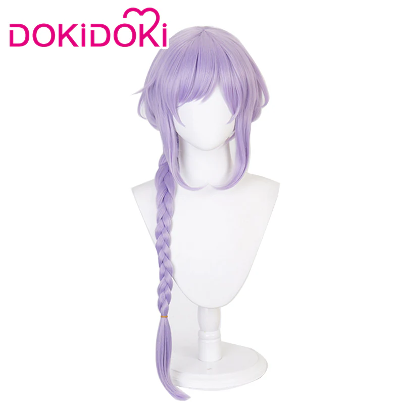 【Ready For Ship】DokiDoki Game Genshin Impact QiQi Cosplay Wig Long Light Purple Halloween - Image 4