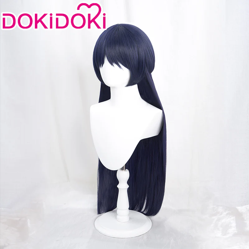 DokiDoki Game Genshin Impact Scaramouche Cosplay Wig Long Blue - Image 2