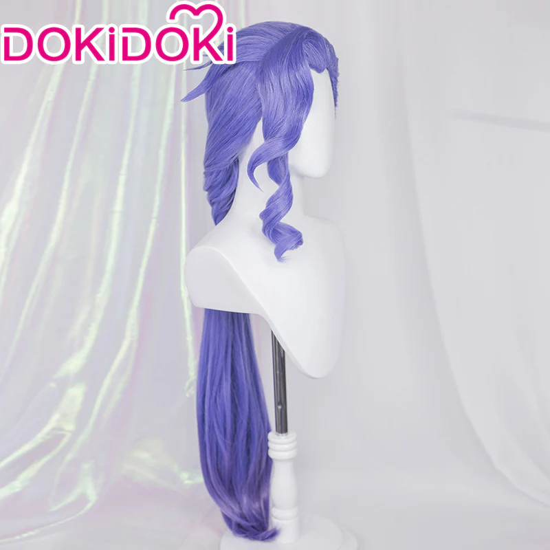 DokiDoki Game Glorious Cosplay Wig Long Blue Purple