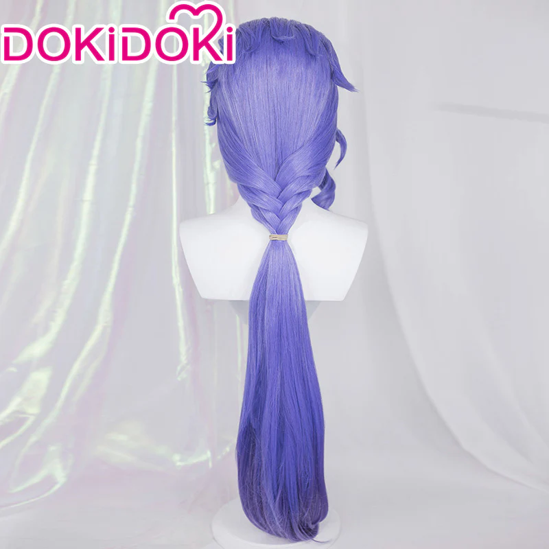 DokiDoki Game Glorious Cosplay Wig Long Blue Purple - Image 2