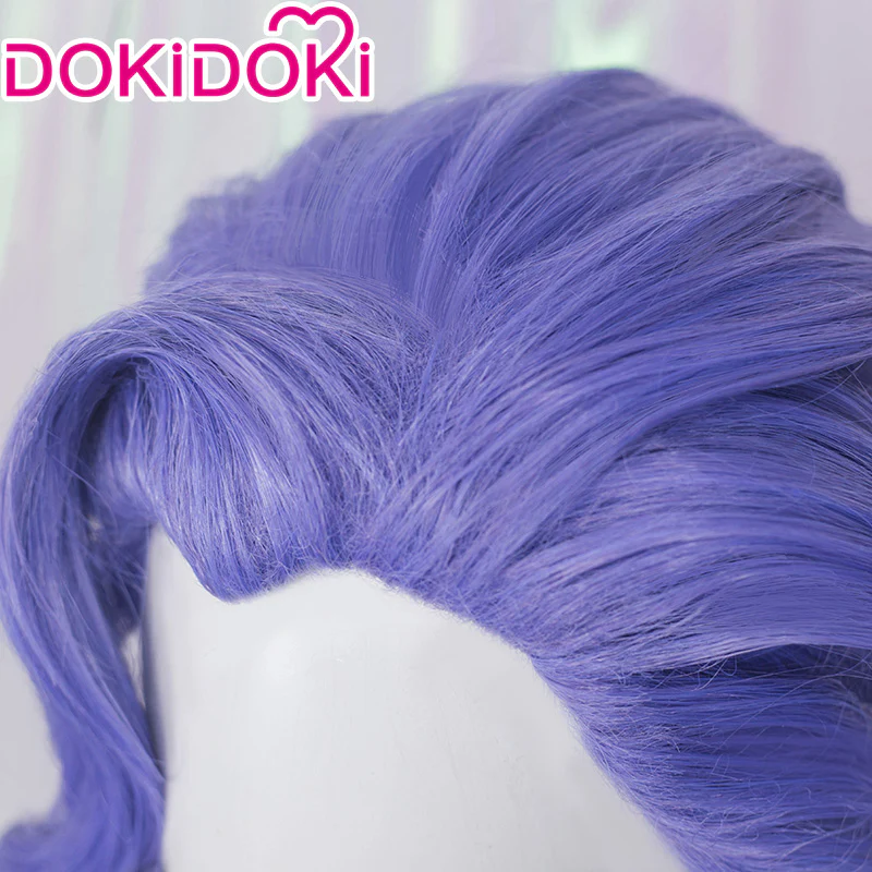 DokiDoki Game Glorious Cosplay Wig Long Blue Purple - Image 3