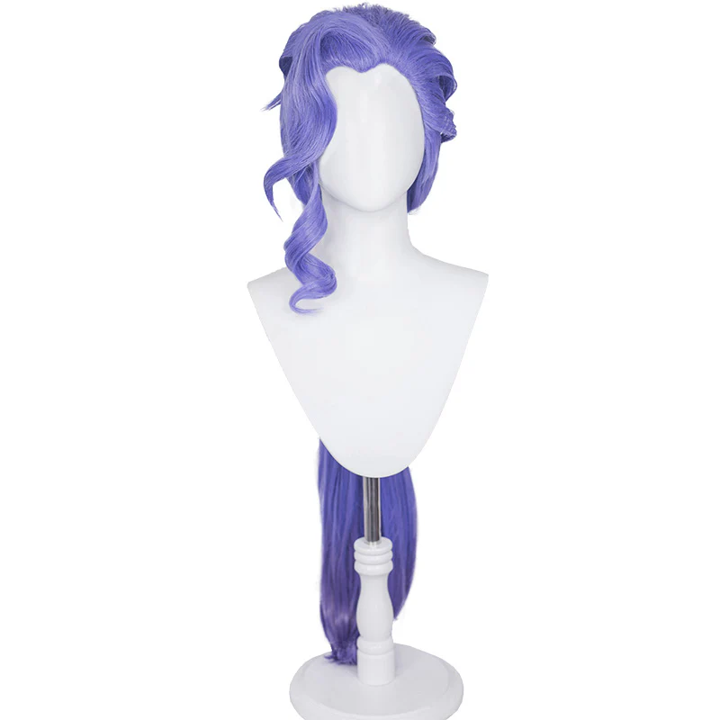 DokiDoki Game Glorious Cosplay Wig Long Blue Purple - Image 4
