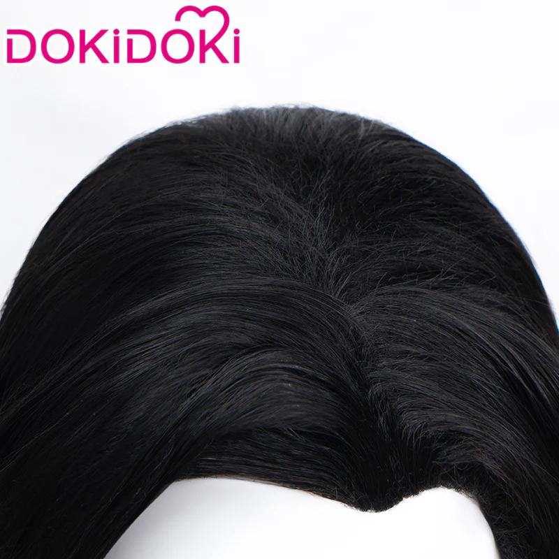 【Ready For Ship】DokiDoki Game Cosplay Wig Long Straight Black Hair - Image 4