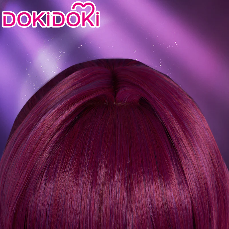 【Ready For Ship】DokiDoki Game Honkai: Star Rail Cosplay Kafka Wig Long Straight Purple Hair / Glasses / Earrings / Ring - Image 5