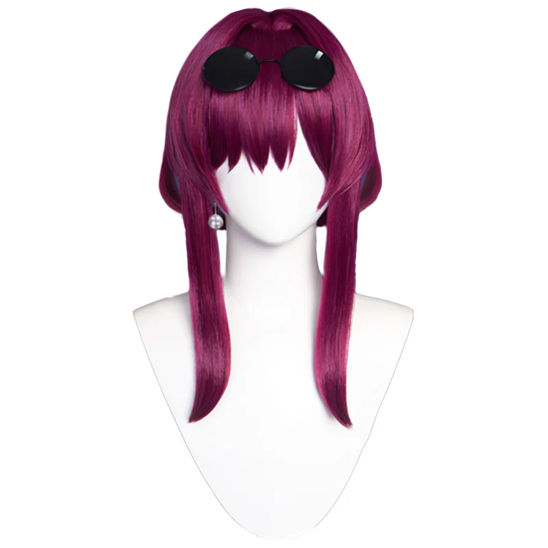 【Ready For Ship】DokiDoki Game Honkai: Star Rail Cosplay Kafka Wig Long Straight Purple Hair / Glasses / Earrings / Ring - Image 6