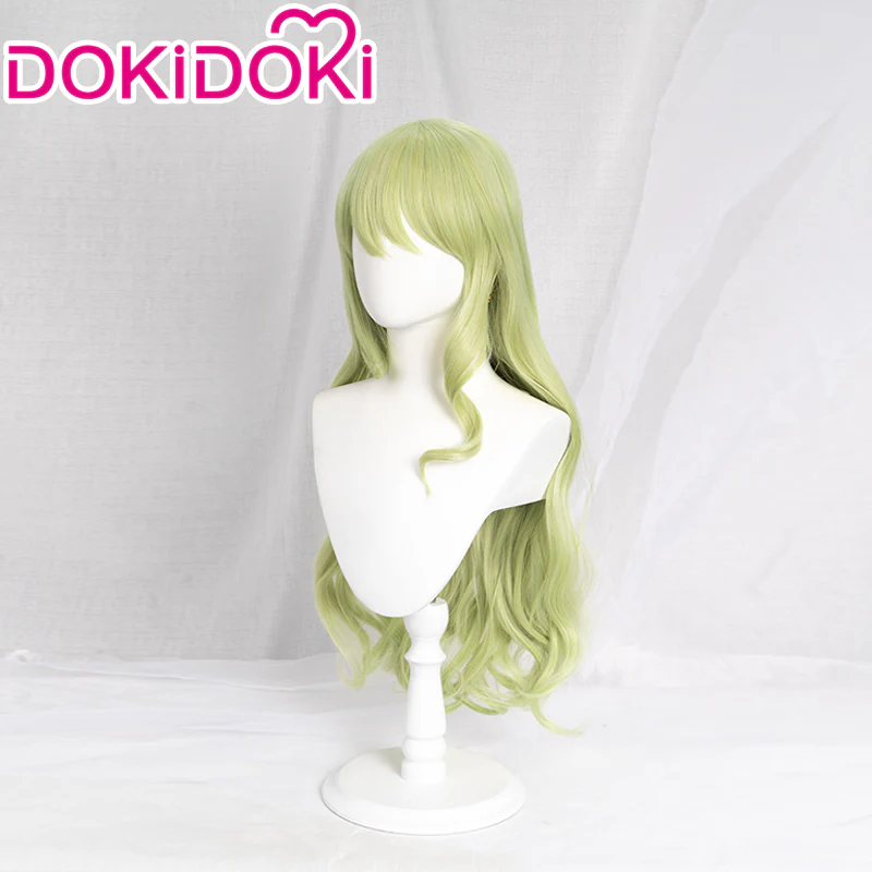 【Ready For Ship】DokiDoki Game Honkai Impact 3 Cosplay Mobius Cosplay Wig Long Curly Green - Image 2
