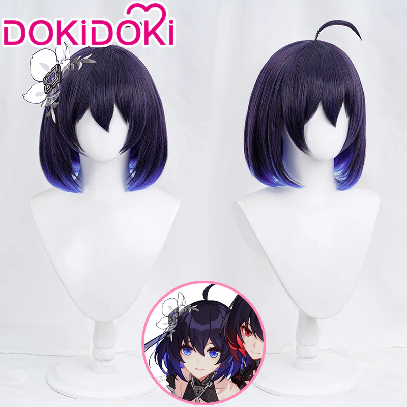 【Ready For Ship】DokiDoki Game Honkai Impact 3 Cosplay Seele Vollerei Cosplay Wig Short Purple