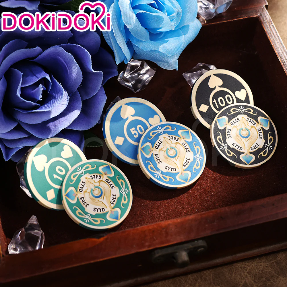 【Partially Ready For Ship】DokiDoki Game Honkai: Star Rail Cosplay Aventurine Bargaining Chip Props Accessory Coin / Dice - Image 3