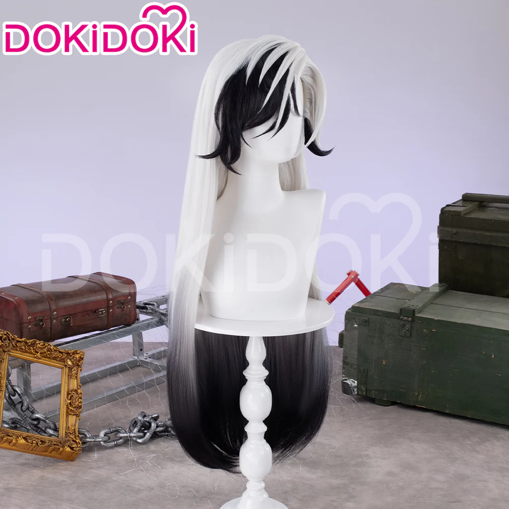 【Ready For Ship】DokiDoki Game Honkai: Star Rail Cosplay Boothill Wig / Earring Long White Black Wig Male - Image 4