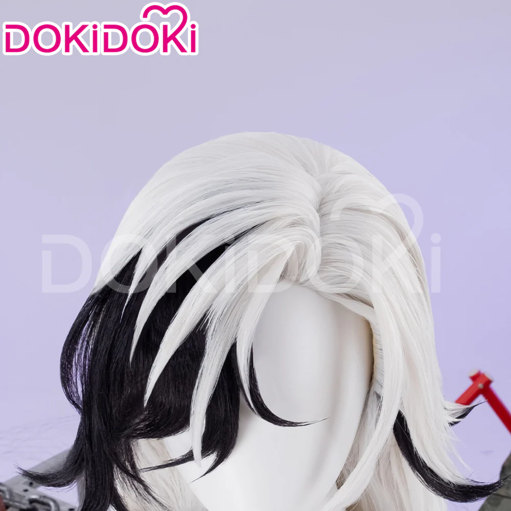 【Ready For Ship】DokiDoki Game Honkai: Star Rail Cosplay Boothill Wig / Earring Long White Black Wig Male - Image 6