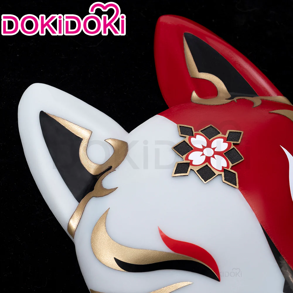 【Ready For Ship】DokiDoki Game Honkai: Star Rail Cosplay Hanabi Wig / Mask / Headwear / Tattoo Long Brown Twin Tail/ Long Straight Red Gradient Hair Cute Miss Sparkle - Image 8