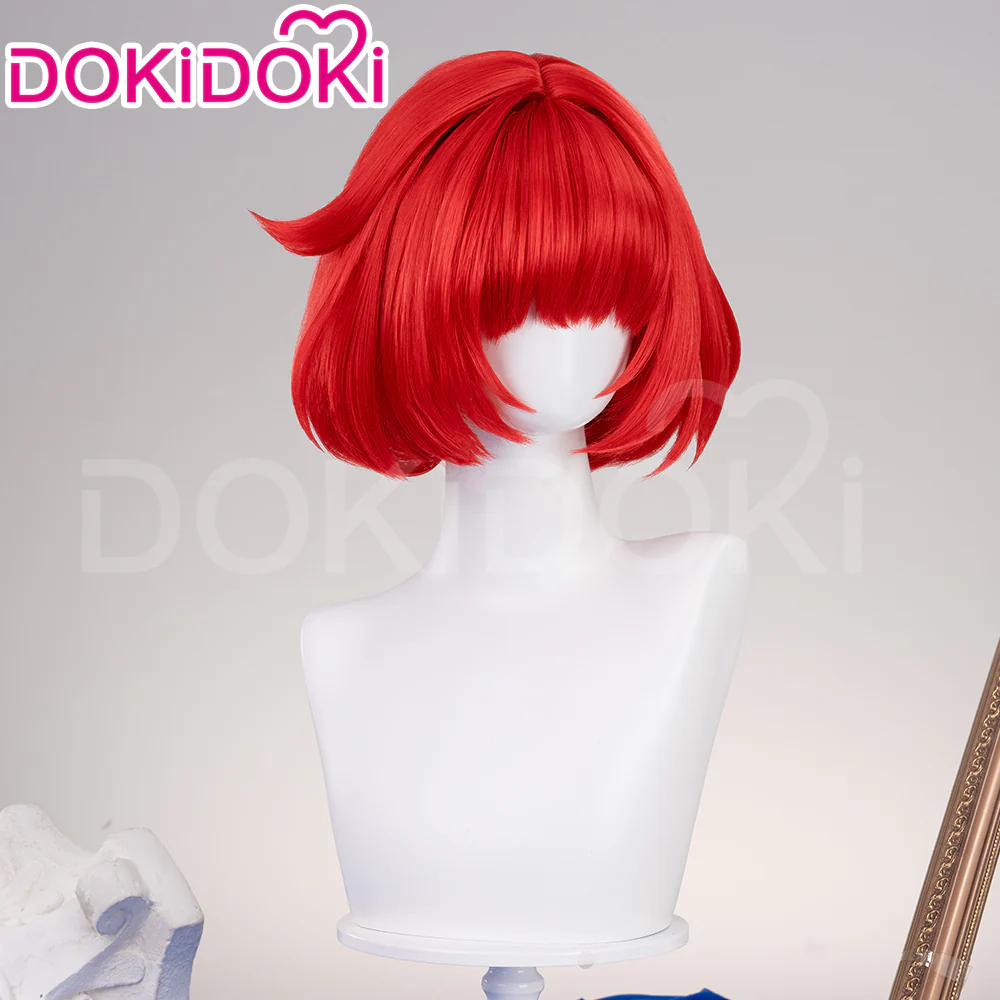 DokiDoki Game Honkai: Star Rail Cosplay Tribios Cosplay Wig Short Red Straight Wig - Image 10