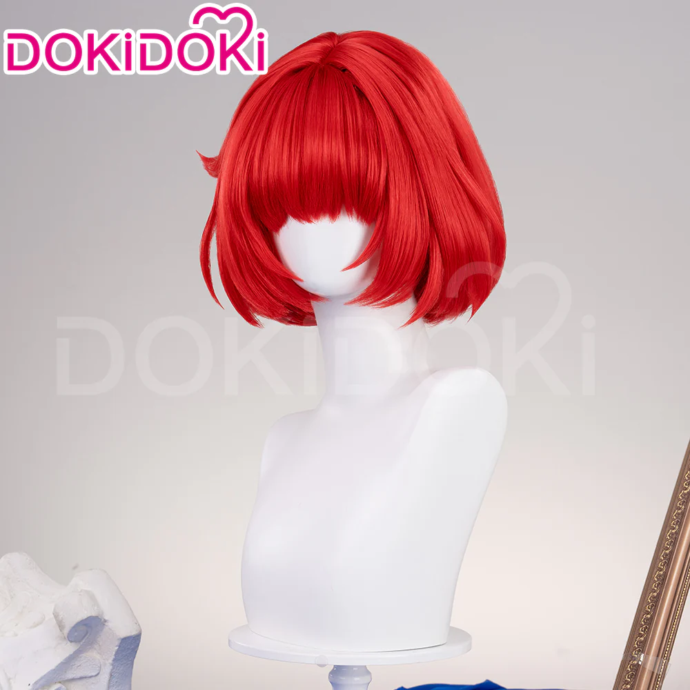 DokiDoki Game Honkai: Star Rail Cosplay Tribios Cosplay Wig Short Red Straight Wig - Image 11