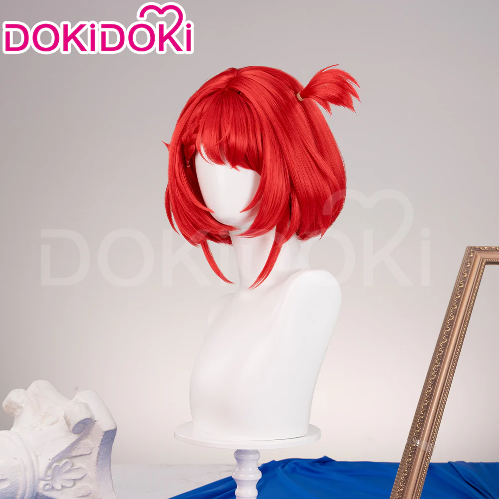 DokiDoki Game Honkai: Star Rail Cosplay Tribios Cosplay Wig Short Red Straight Wig - Image 17