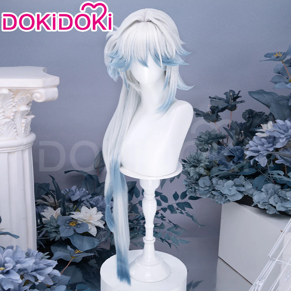 DokiDoki Game Honkai: Star Rail Cosplay Yao Guang Gradient Wig Long Straight White Blue Hair Yaoguang Planarcadia - Image 2