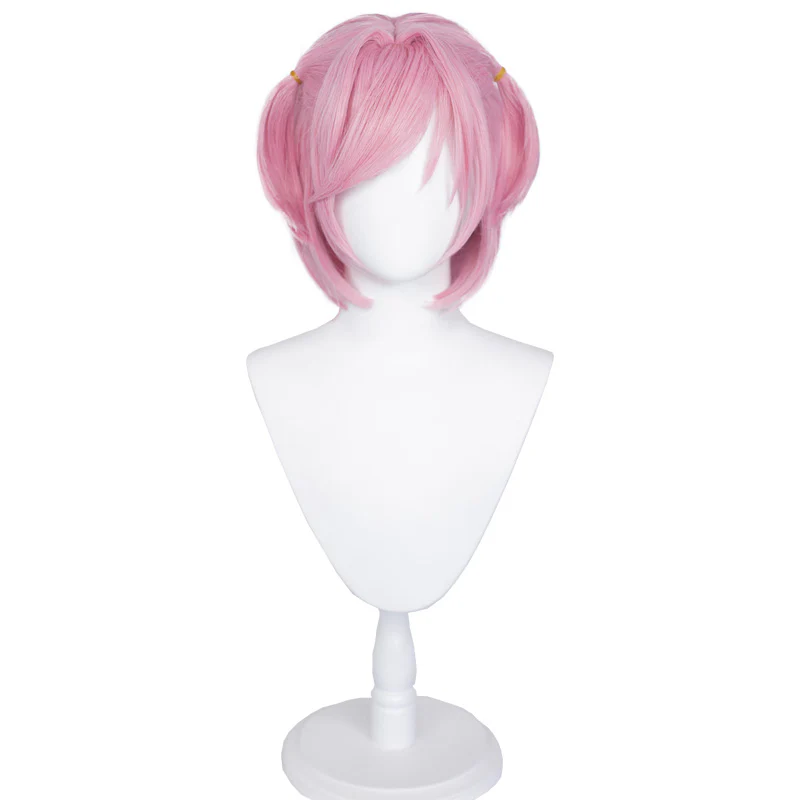 DokiDoki GAME Literature Club Cosplay Natsuki Wig / Hairclip Short Pink Wig DDLC - Image 6