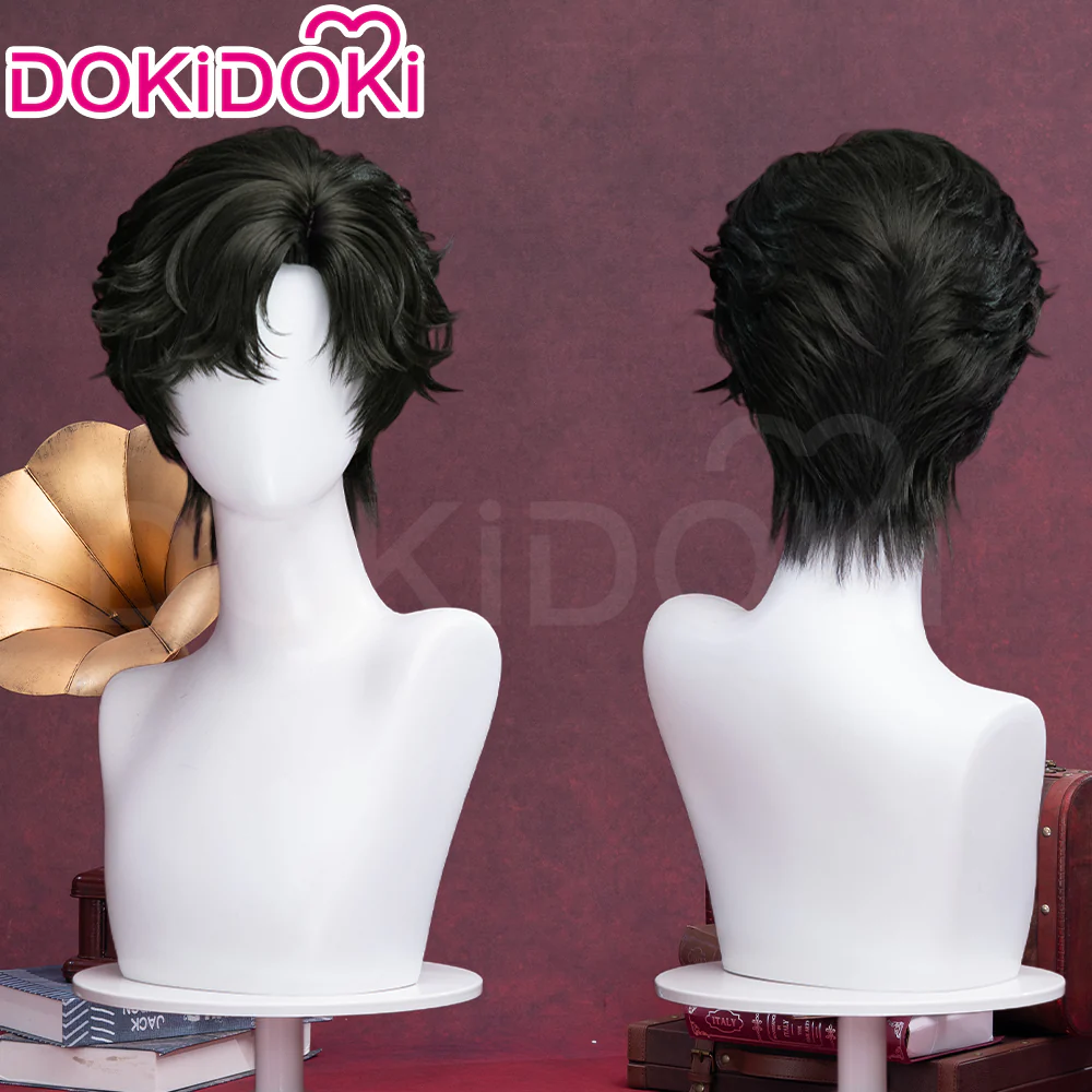 【Ready For Ship】DokiDoki Game Lord of the Mysteries Cosplay Klein Moretti Black Short Curly Wig - Image 2