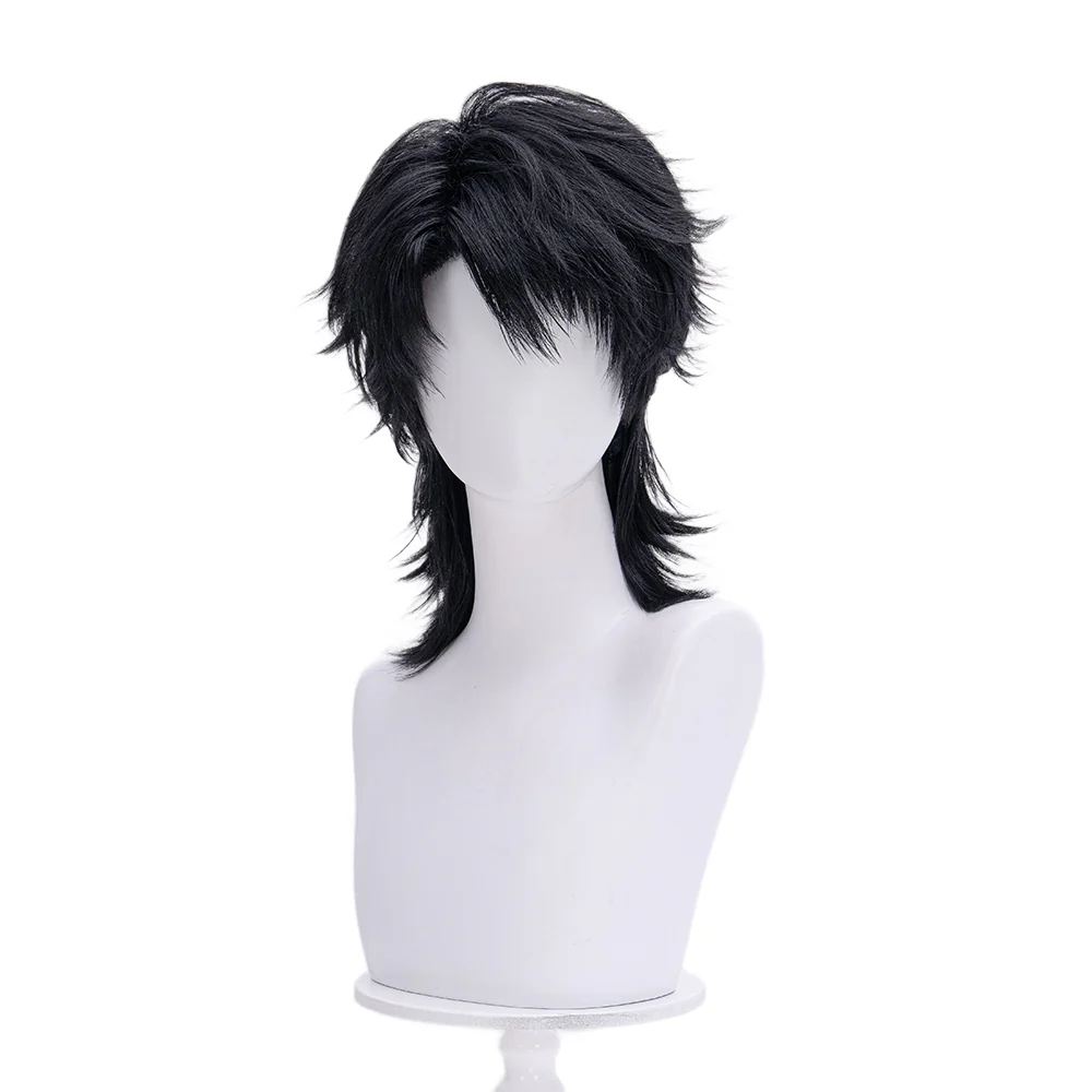 【Partially Ready For Ship】DokiDoki Game Love And Deepspace Cosplay Caleb Wig / Necklace / Bracelet Short Straight Black Brown Hair Mullet Cosmic Horizon Wolf Cut - Image 17