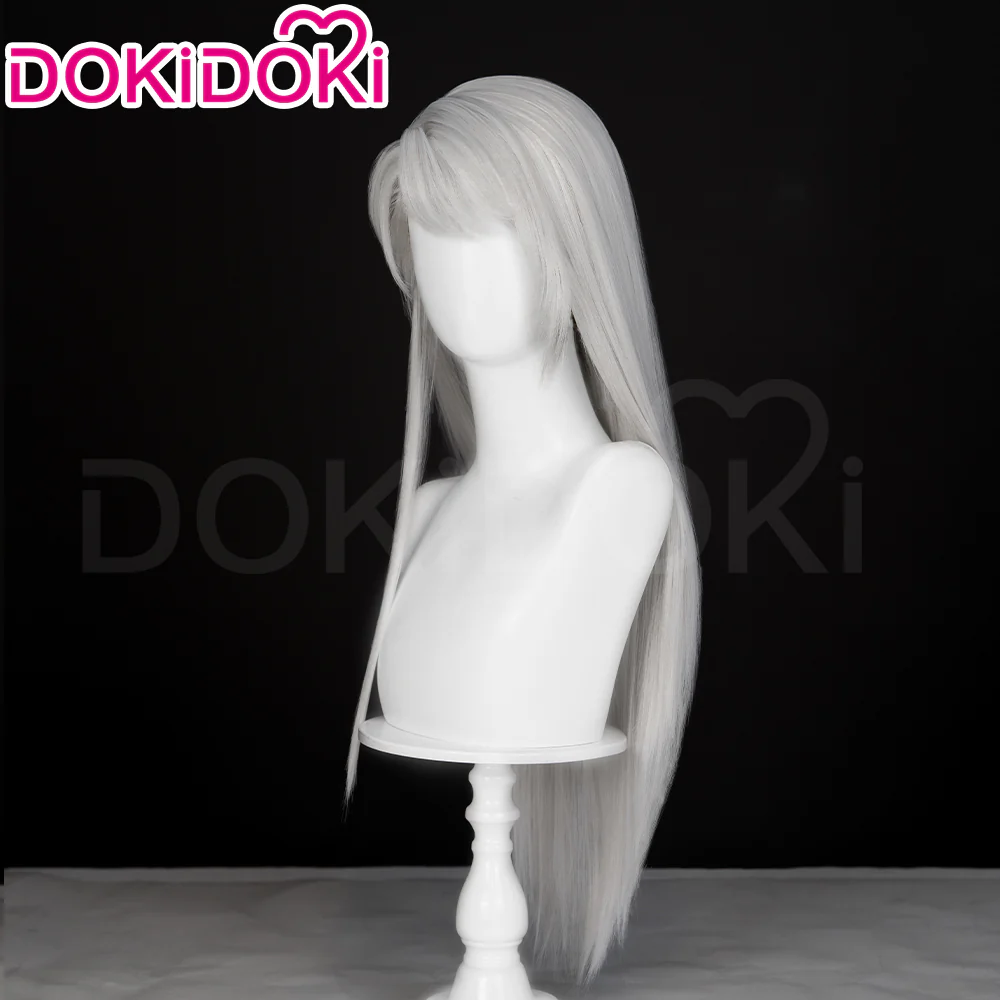 DokiDoki Game Love And Deepspace Cosplay Main Character Wig Long Straight Silver Milk Tea Brown Hair MC Scarlet Passion / Silverwing Fiend Sylus - Image 3