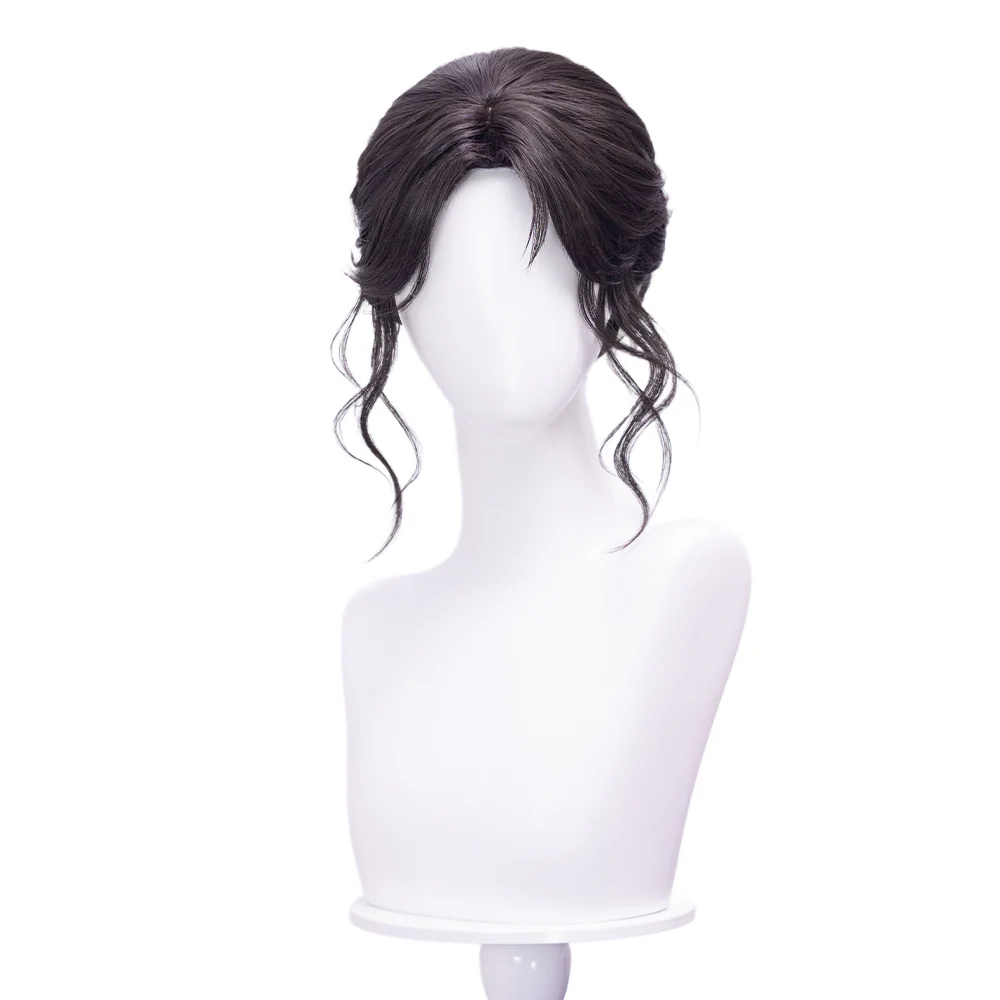 【Partially Ready For Ship】DokiDoki Game Love And Deepspace Cosplay Protagonist MC Wedding Wig / Veil / Headwear Xavier / Sylus / Zayne / Rafayel / Caleb Black Hair Buns - Image 14
