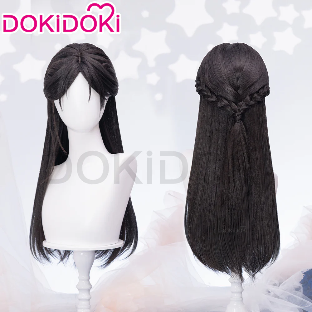 【Partially Ready For Ship】DokiDoki Game Love And Deepspace Cosplay Protagonist MC Wedding Wig / Veil / Headwear Xavier / Sylus / Zayne / Rafayel / Caleb Black Hair Buns - Image 16