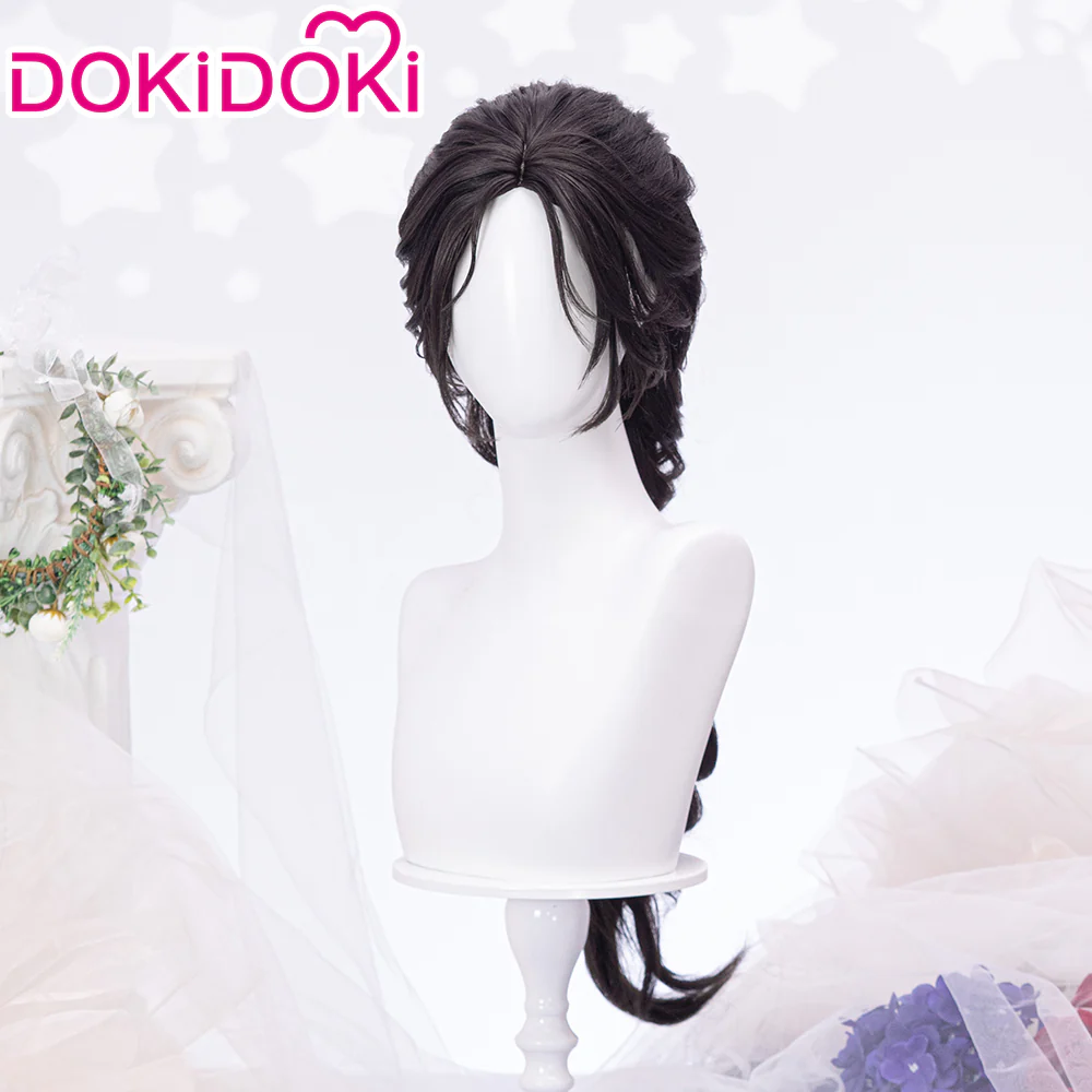 【Partially Ready For Ship】DokiDoki Game Love And Deepspace Cosplay Protagonist MC Wedding Wig / Veil / Headwear Xavier / Sylus / Zayne / Rafayel / Caleb Black Hair Buns - Image 21