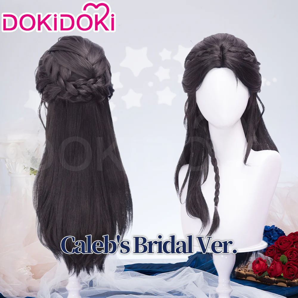 【Partially Ready For Ship】DokiDoki Game Love And Deepspace Cosplay Protagonist MC Wedding Wig / Veil / Headwear Xavier / Sylus / Zayne / Rafayel / Caleb Black Hair Buns - Image 25