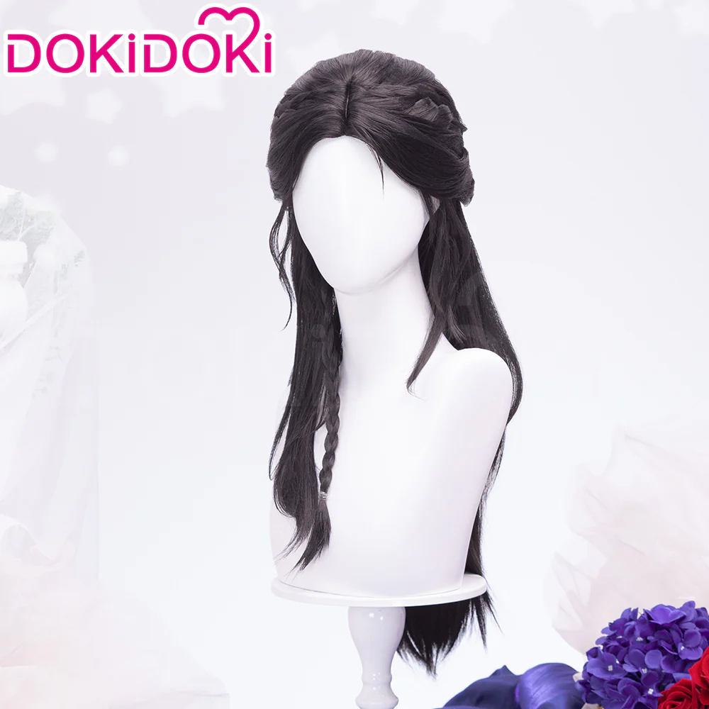 【Partially Ready For Ship】DokiDoki Game Love And Deepspace Cosplay Protagonist MC Wedding Wig / Veil / Headwear Xavier / Sylus / Zayne / Rafayel / Caleb Black Hair Buns - Image 27