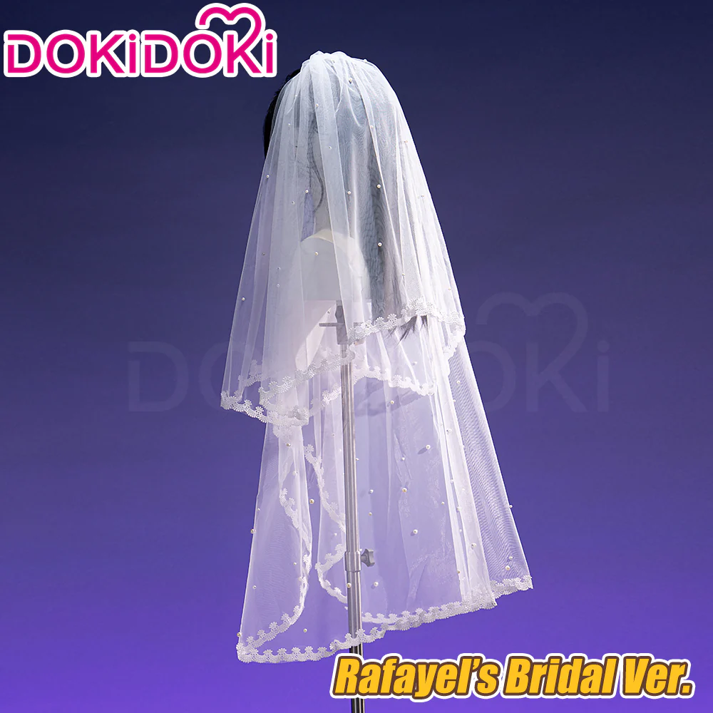 【Partially Ready For Ship】DokiDoki Game Love And Deepspace Cosplay Protagonist MC Wedding Wig / Veil / Headwear Xavier / Sylus / Zayne / Rafayel / Caleb Black Hair Buns - Image 33