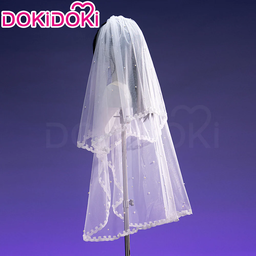 【Partially Ready For Ship】DokiDoki Game Love And Deepspace Cosplay Protagonist MC Wedding Wig / Veil / Headwear Xavier / Sylus / Zayne / Rafayel / Caleb Black Hair Buns - Image 34